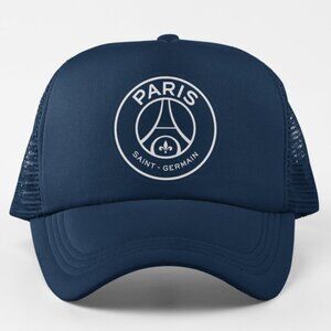 NEW Paris Saint Germain Foam Trucker Mesh Snapback Hat NAVY